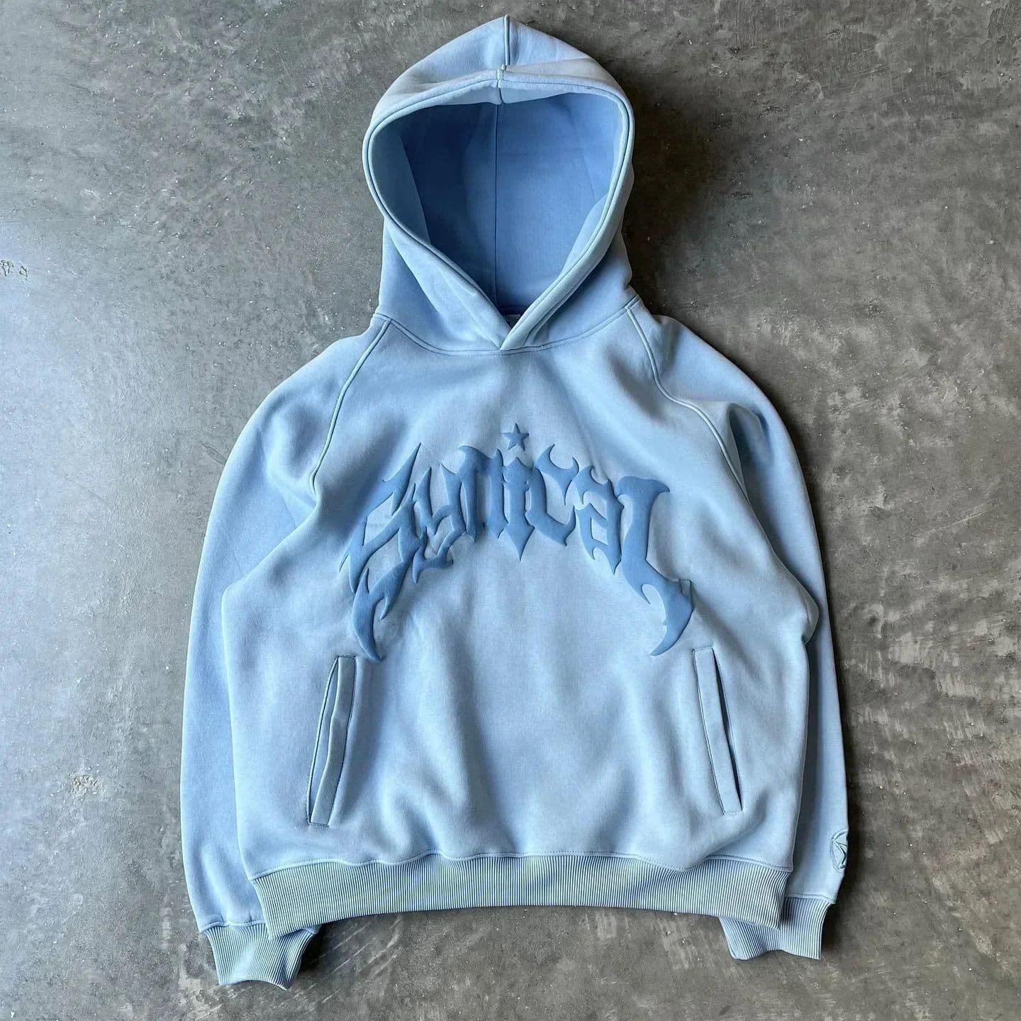 Sweat-shirt à capuche pour homme, style rétro, hip-hop, streetwear, décontracté, automne et hiver