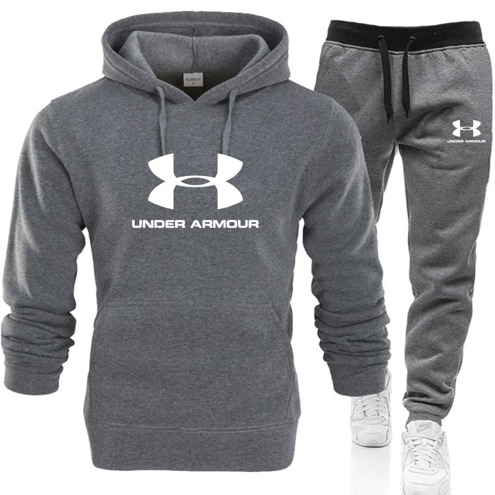 Pull à capuche pour hommes + pantalon costume automne et hiver en peluche impression chaude costume décontracté sweat costume