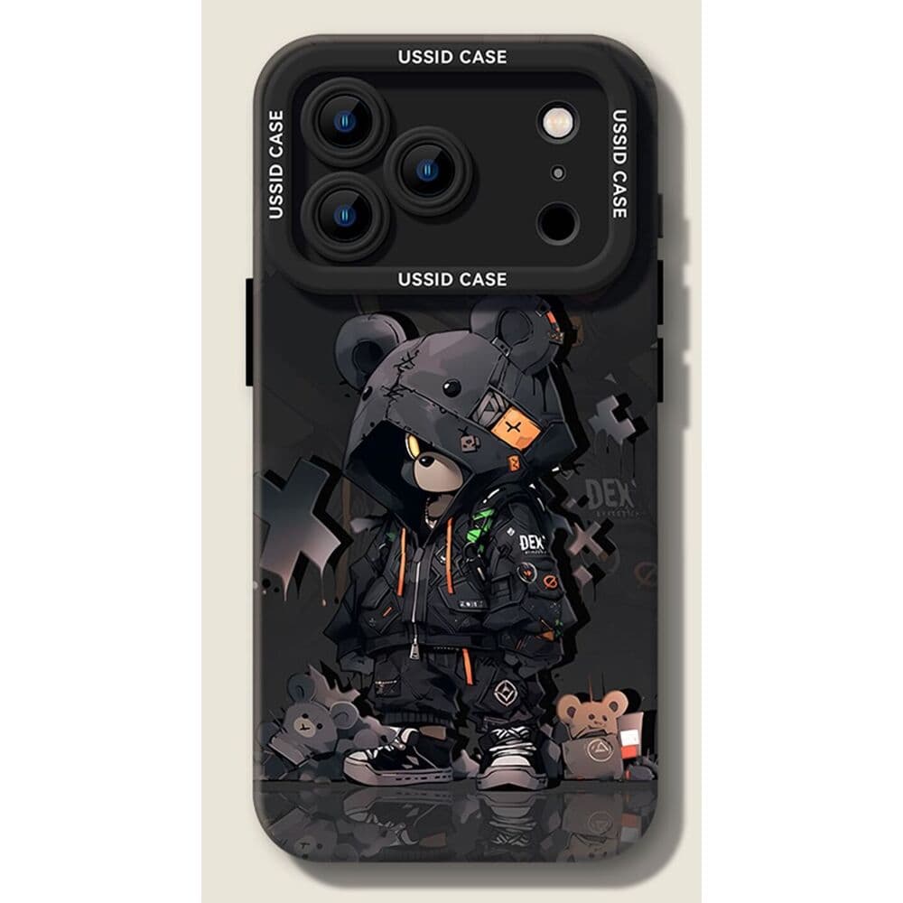A Stylish And Cool Bear-themed Phone Case Suitable For The New IPhone 17 Series.