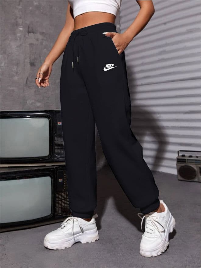 Pantalon de sport Nike printemps-automne pour femme, collection Europe et États-Unis, coupe slim et élastique, idéal pour le fitness et la course