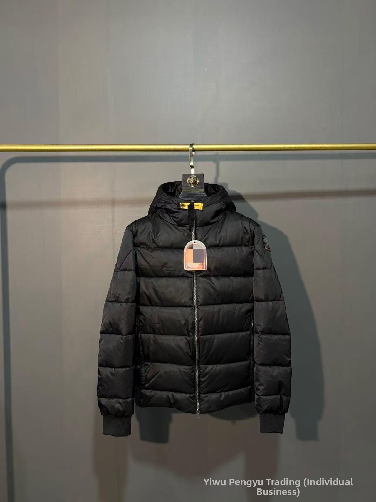 Doudoune tendance homme 2025 Cross Border P Dopsamine, manteau épais en duvet de canard blanc avec capuche et fermeture éclair