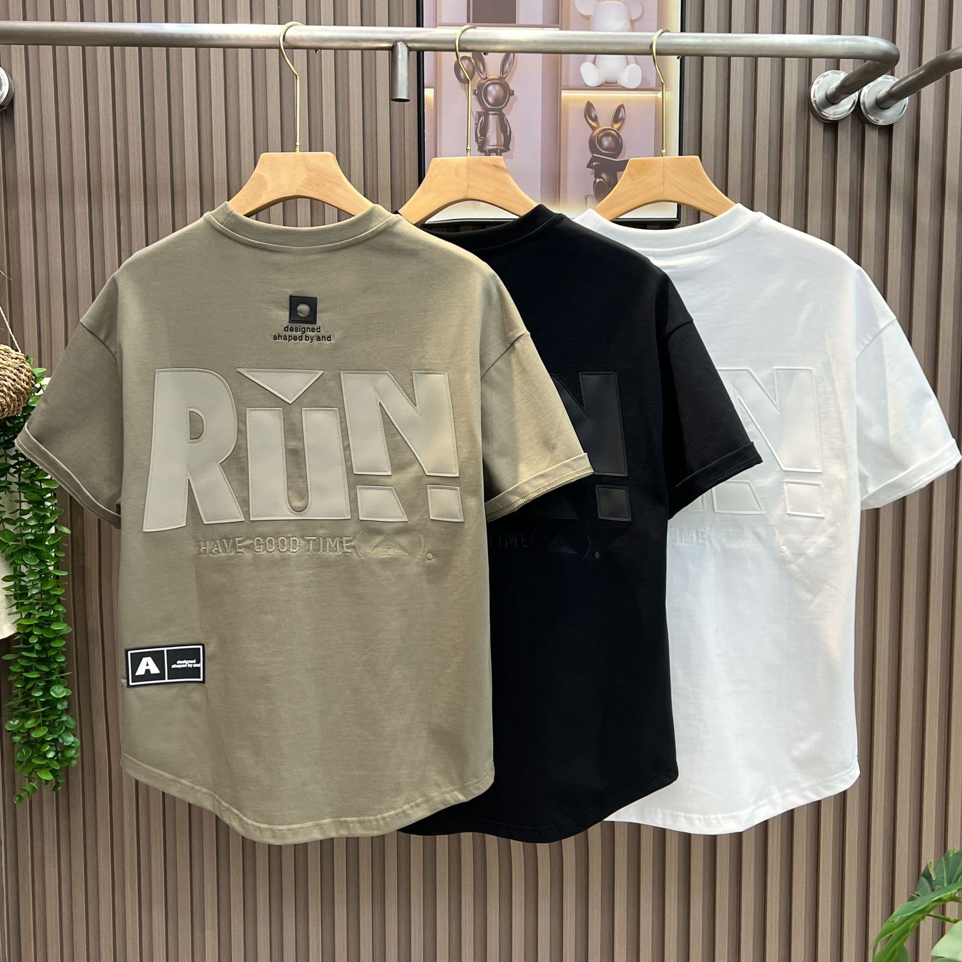 Men's Clothing Fashion Big Letter Short Sleeved Drop Shoulder Loose Versatile Ins Trendy Half Sleeved T Shirt