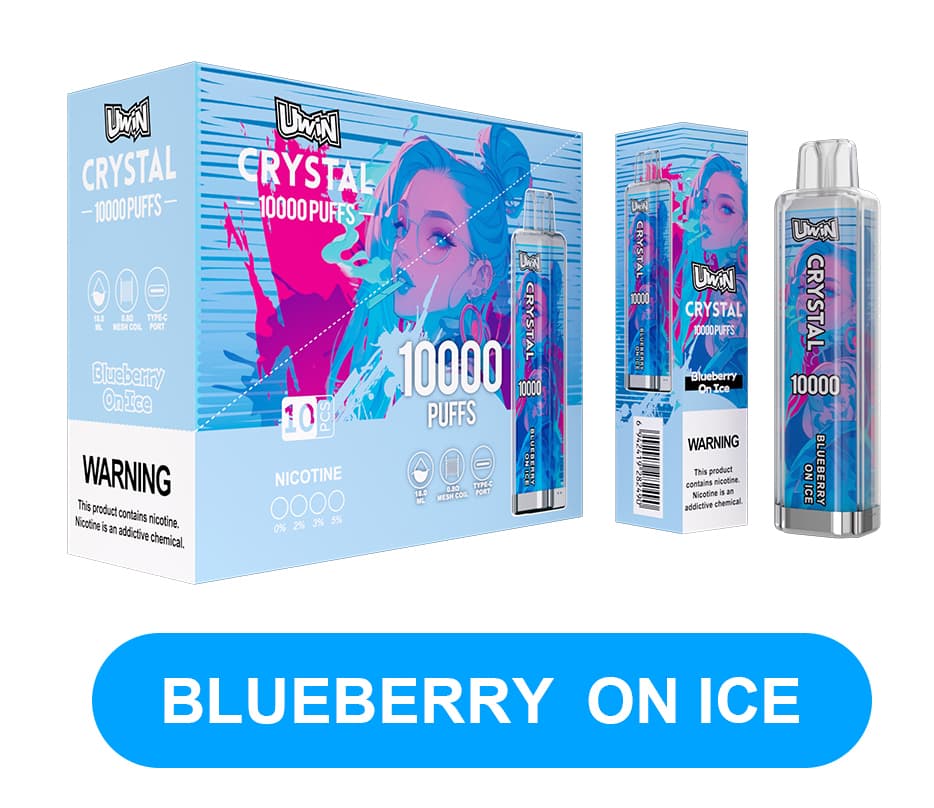 Kit de démarrage de cigarettes électroniques jetables Uwin Crystal, 10 000 bouffées, 15 saveurs, 2, 5 ou 10 pièces