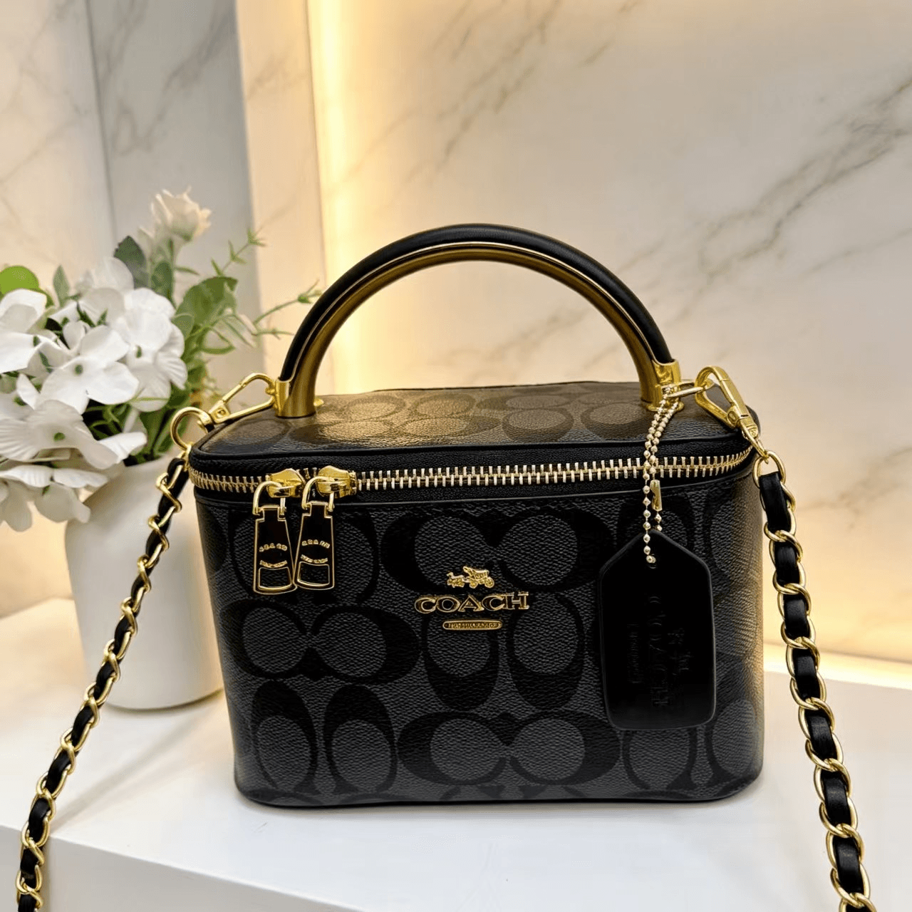 Sac à main de luxe haut de gamme en cuir véritable pour femme, neuf, pouvant contenir 5 compartiments (idéal pour ranger maquillage), format bando
