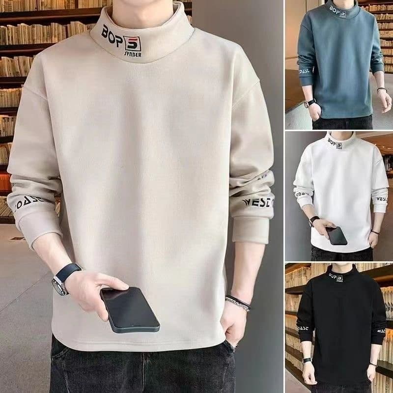Men's Thermal Long Sleeve Turtleneck Base Layer Shirt - Soft Fleece-Lined Slim Fit Top For Winter, Stylish & Warm Layering Essential