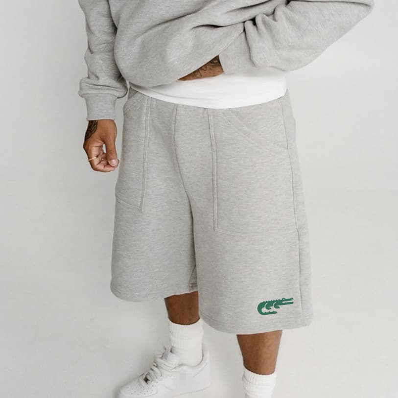 Men's Clothing Summer Men's Workwear Shorts Loose Straight Fashion Brand Crocodile Japanese Casual Shorts Five Point Pants One Piece Drop Shipping