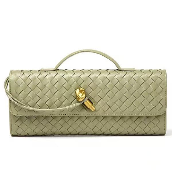2026 Woven Bag Single Shoulder French Stick Advanced Horizontal Handheld Banquet Bag Crossbody Bag Fashion Women's Bag
