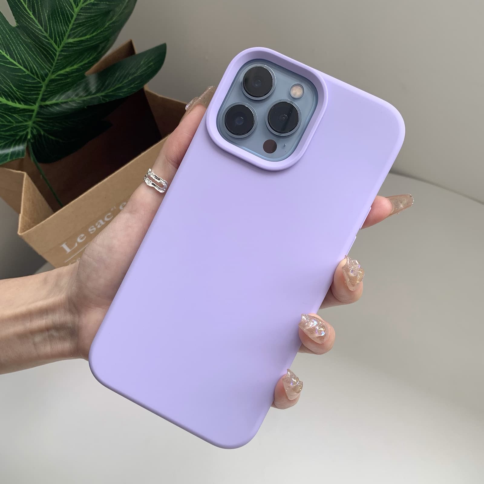 Coque de protection en silicone liquide pour iPhone 11, 12 Pro Max, XS, XR, 7, 8, 14, 15 Plus