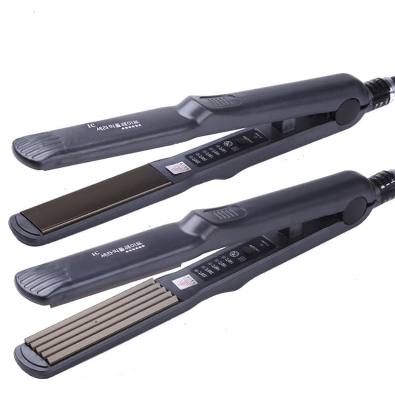 Corn Temperature Adjustable Electric Wheat Spike Hair Wave Curling Iron Straightener