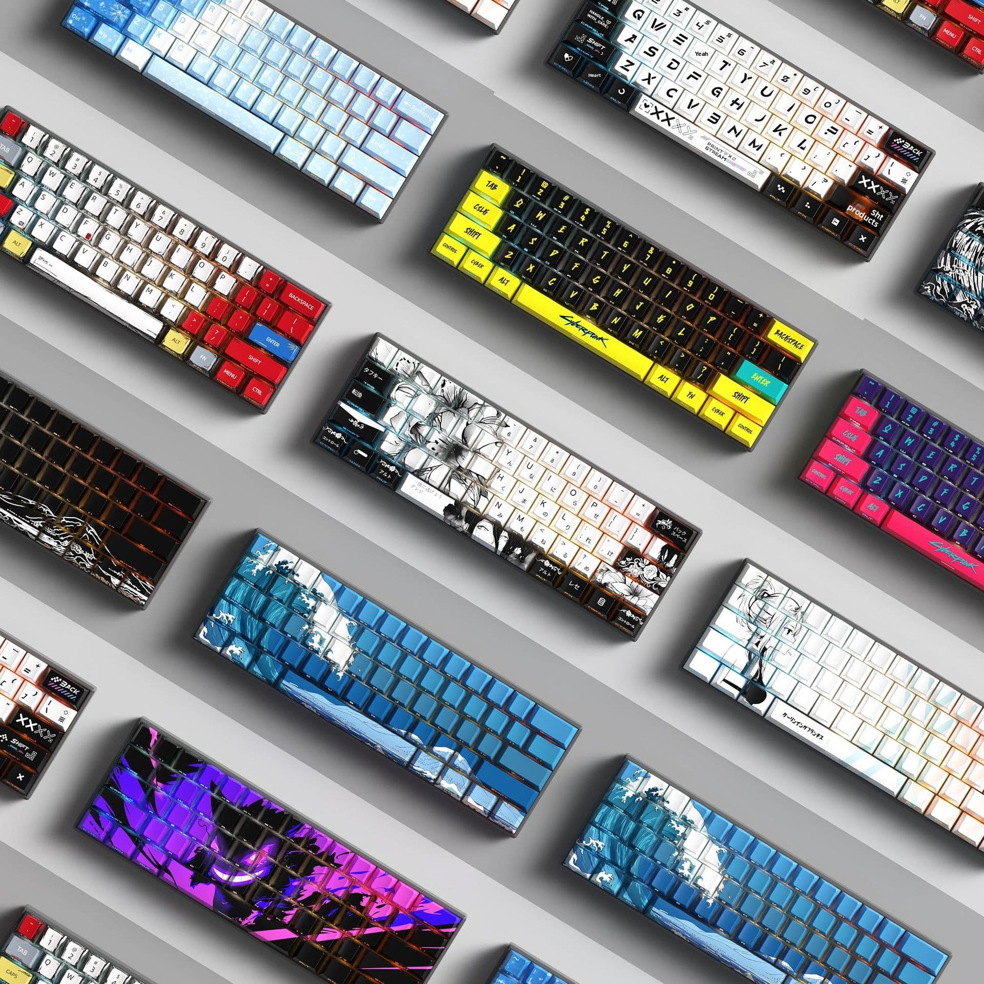 Cross-Border Ama.zon Hot Sale In Stock 129 Keys Original Side-Engraved Translucent PBT Dye-Sublimation Mechanical