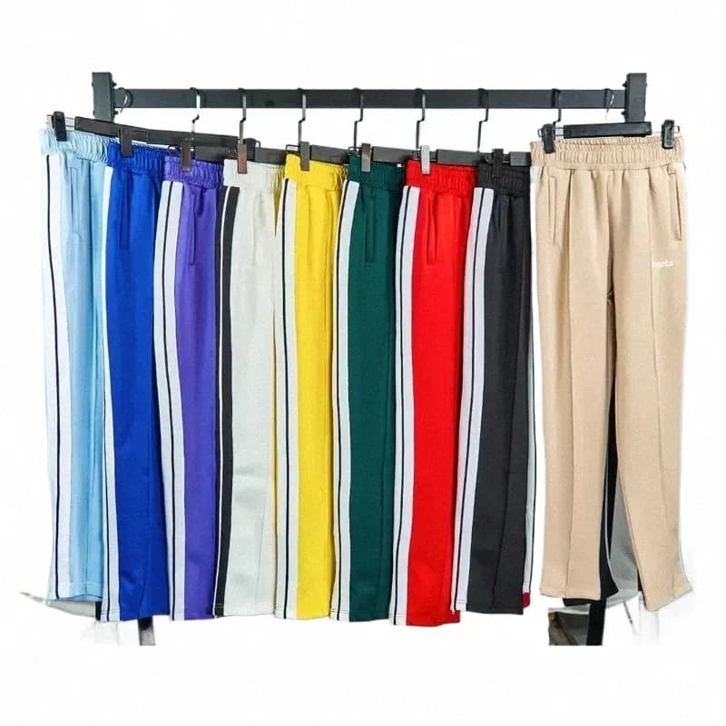 new Designer Men Palm Pant Print Fi Style Lg Pants Casual Mens Rainbow Jogger Stripes Drawstring Asian Size 2024 Lpm
