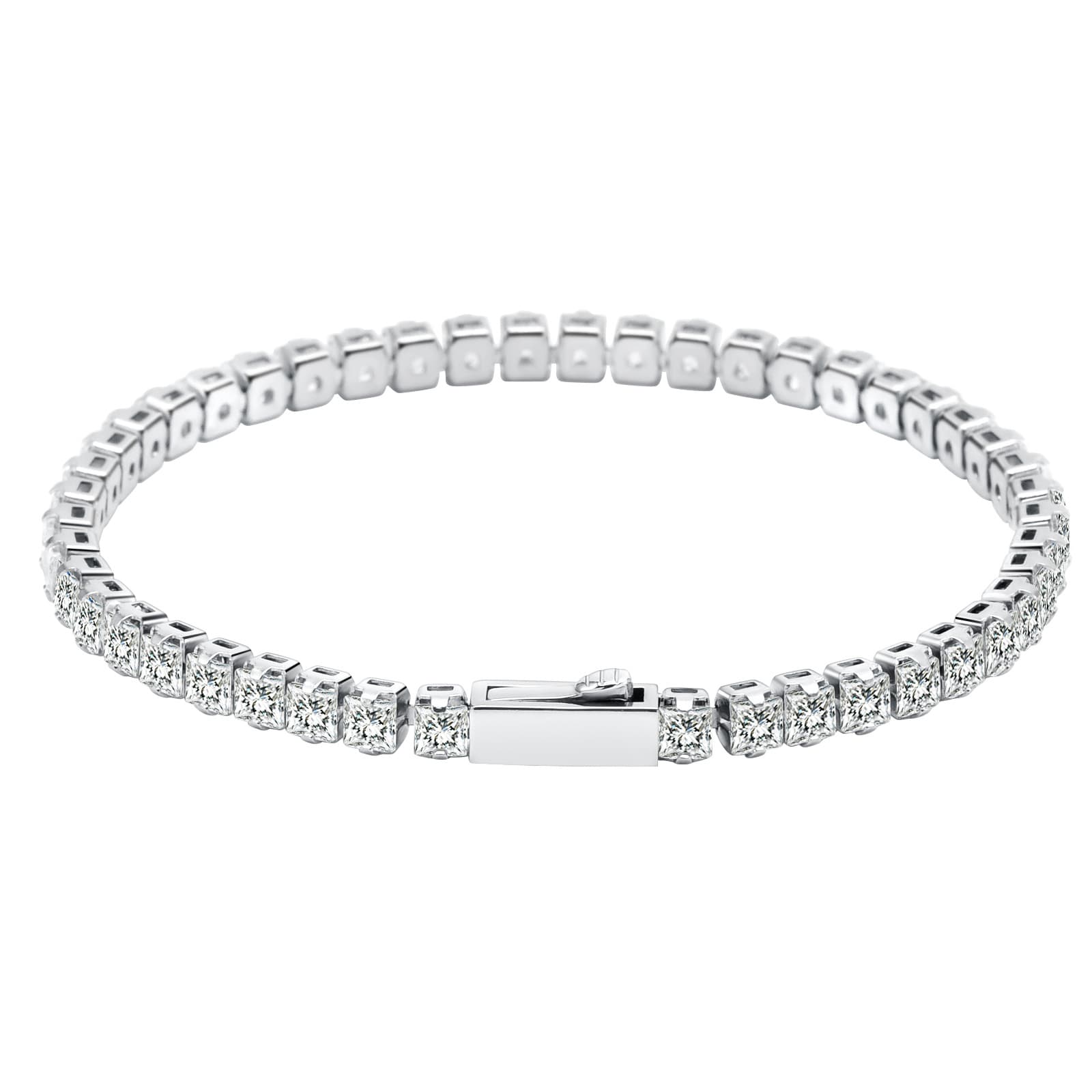 Men's Hand Jewelry Stainless Steel Tennis Chain Bracelet Woven Zircon Necklace Hip Hop Trendy Brand Titanium Steel