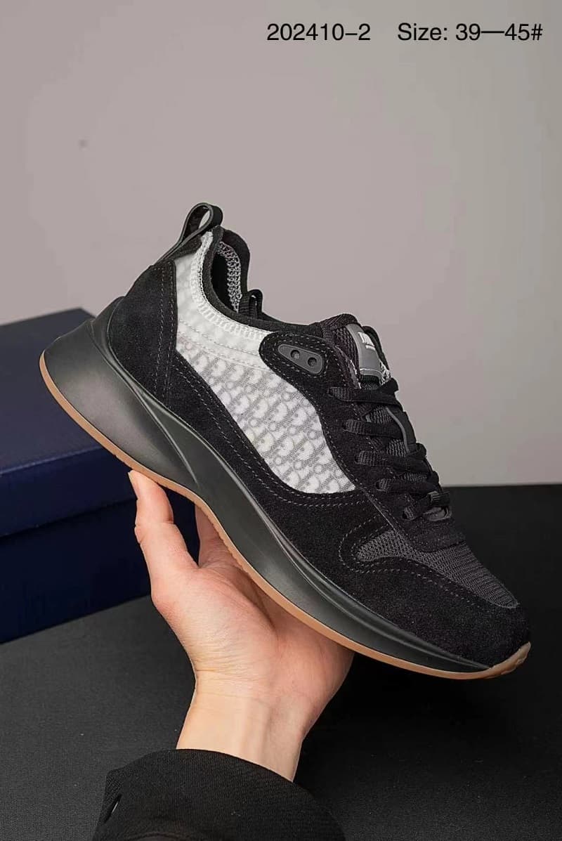 Chaussures de sport décontractées pour hommes B25, logo lettre, basses, à lacets, semelle épaisse, hauteur contrastée, chaussures de course, poi