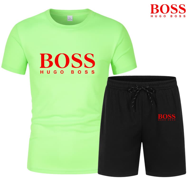 Ensemble short d'été à la mode pour hommes, ensemble de sport respirant et à séchage rapide pour hommes, ensemble T-shirt à manches courtes, en