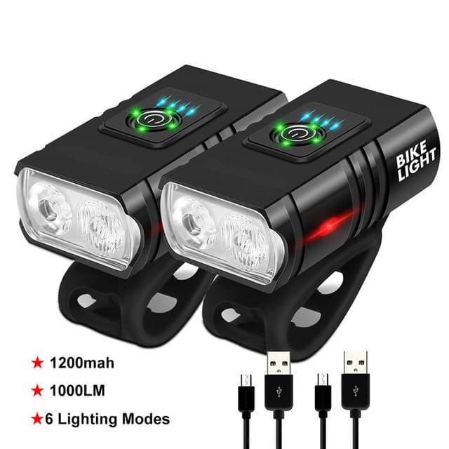 Bicycle lamp headlight usbT6 lamp bright flashlight riding equipment night riding road mountain bike accessories tail light