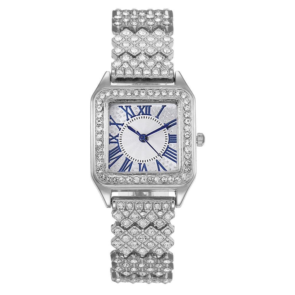 hot sale fashion Roman Wenzhong Diamond square women's watch women's watch quartz watch