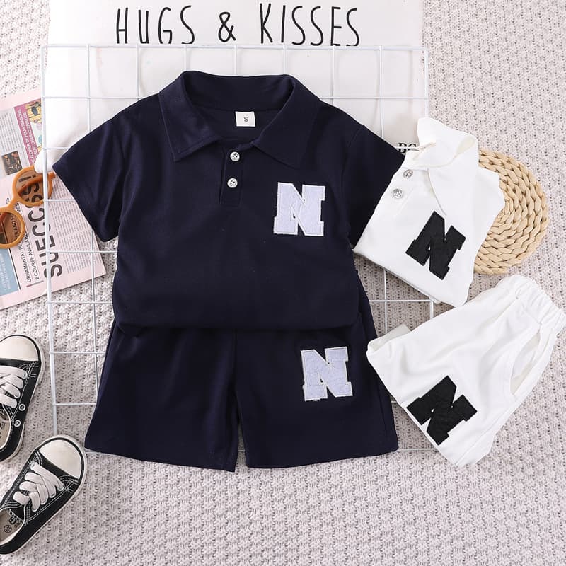 Soft Cotton 2-Piece Kids Polo Shirt & Shorts Set | Breathable Summer Outfit For Boys & Girls (80-120cm)