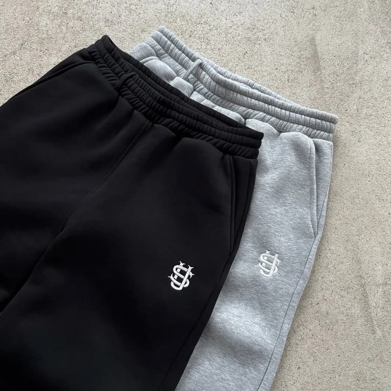Herren Loose Jogger Su Logo Bestickt Extra Outsize Taschen Beinöffnungen Hose Mit Weitem Bein Paar Modische Hose Mit Geradem Bein