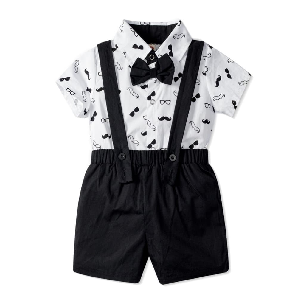 Mother&Kids Boy baby gentleman triangle suit summer boy dress children's dress
