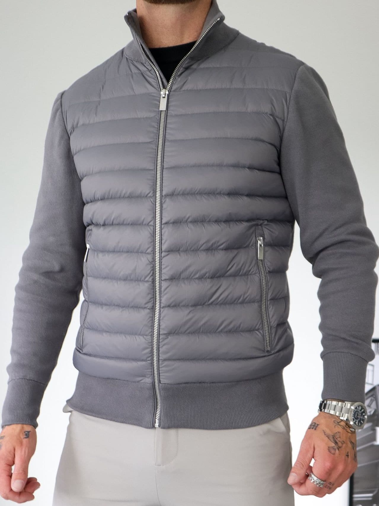 Doudoune d'hiver pour homme, col montant, chaude, en coton, style décontracté transfrontalier européen-américain, vêtements d'exportation
