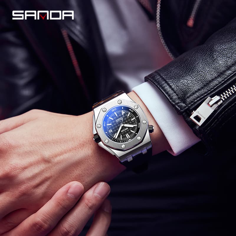 New Fashionable Men's Quartz Watch With Calendar Sports Waterproof, Night Light Men's Quartz Watches