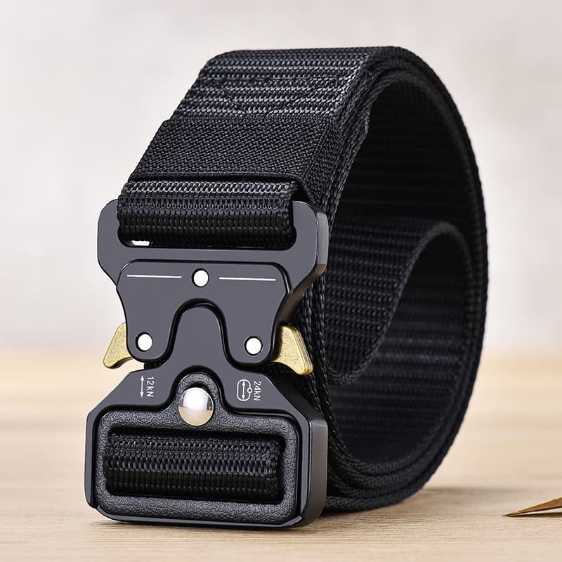 Men's Belts Men's Cobra Tactical Pants Belt Functional Outdoor Nylon Buckle Belt Alloy Buckle Men's Canvas Workwear Belt