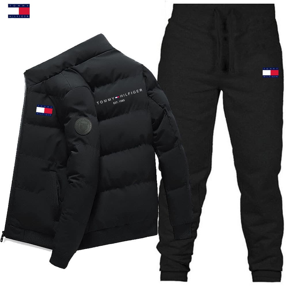 Ensemble manteau et pantalon en coton pour homme, épais et chaud, décontracté, nouvelle collection hiver 2023