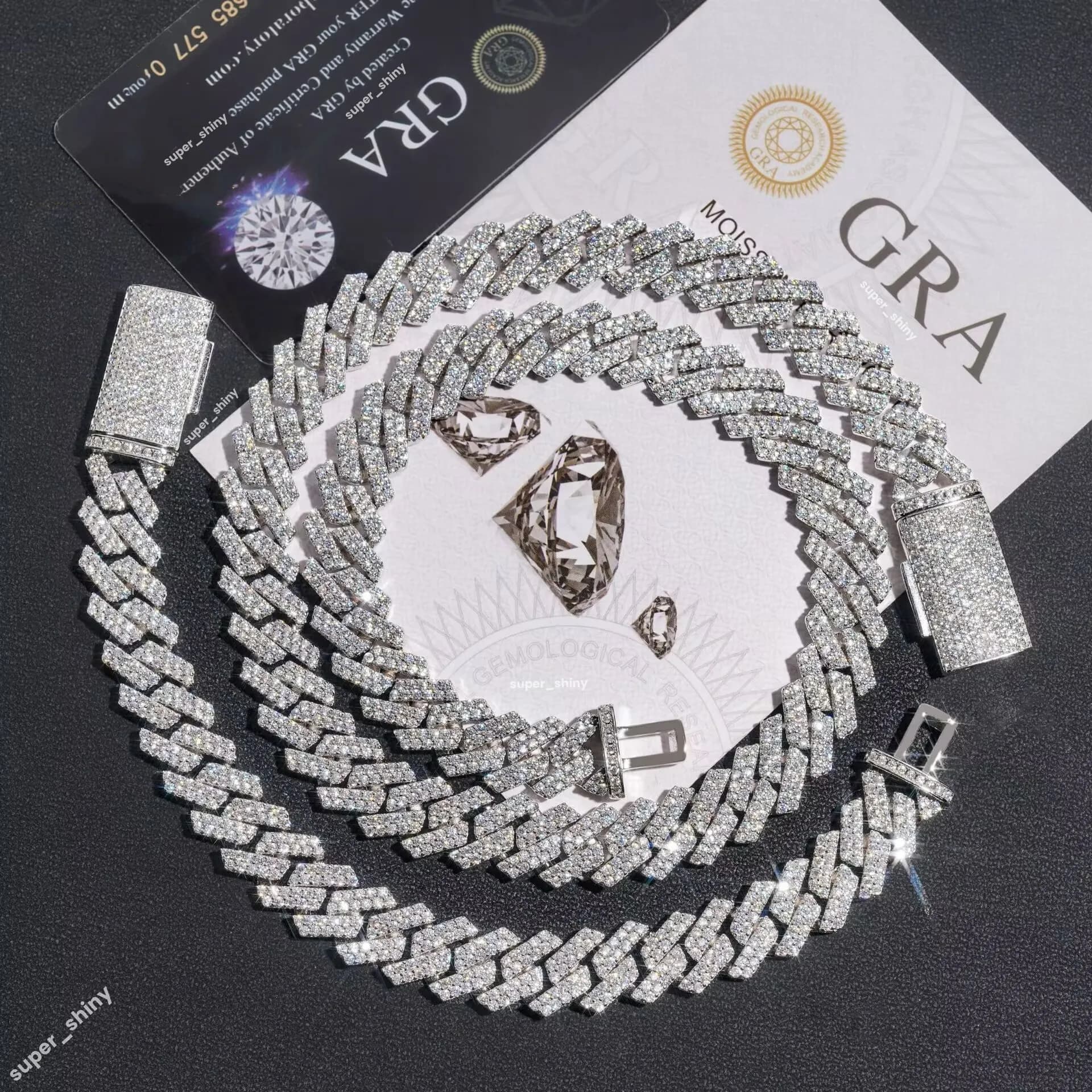 chains necklaces designer link chain necklace for men plated gold 12mm 14mm w 2 row moissanite diamond hip hop mens