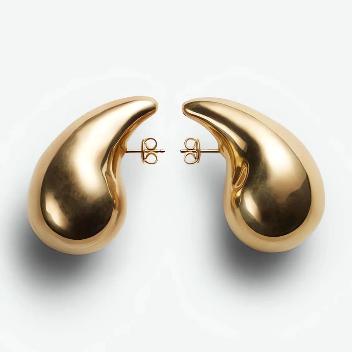Stud Bottega Earrings Gold Hoop Women Italy Hollow Stainless Steel Hypoallergenic Plated Tear Drop Waterdrop Earring For