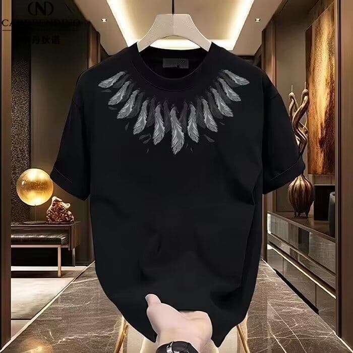 Men's Clothing Plus Size 100 300 Catties Can Wear Fat Guy Fat Brother Comfortable Cotton Short Sleeved Men's T Shirt Loose T Shirt Men's Tops