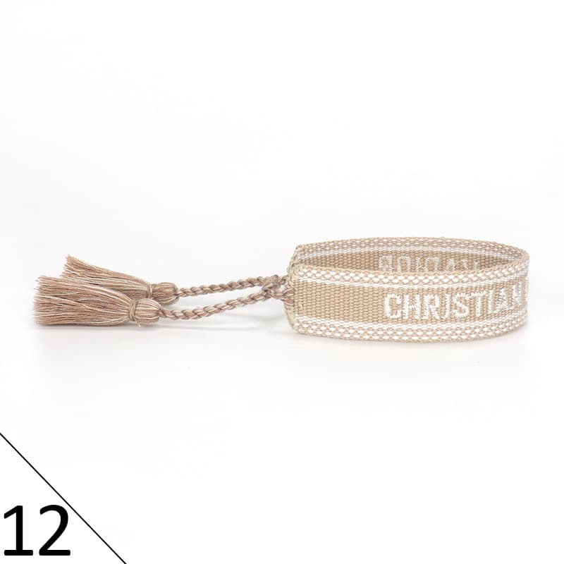 Bracelet unisexe tendance avec lettres tressées