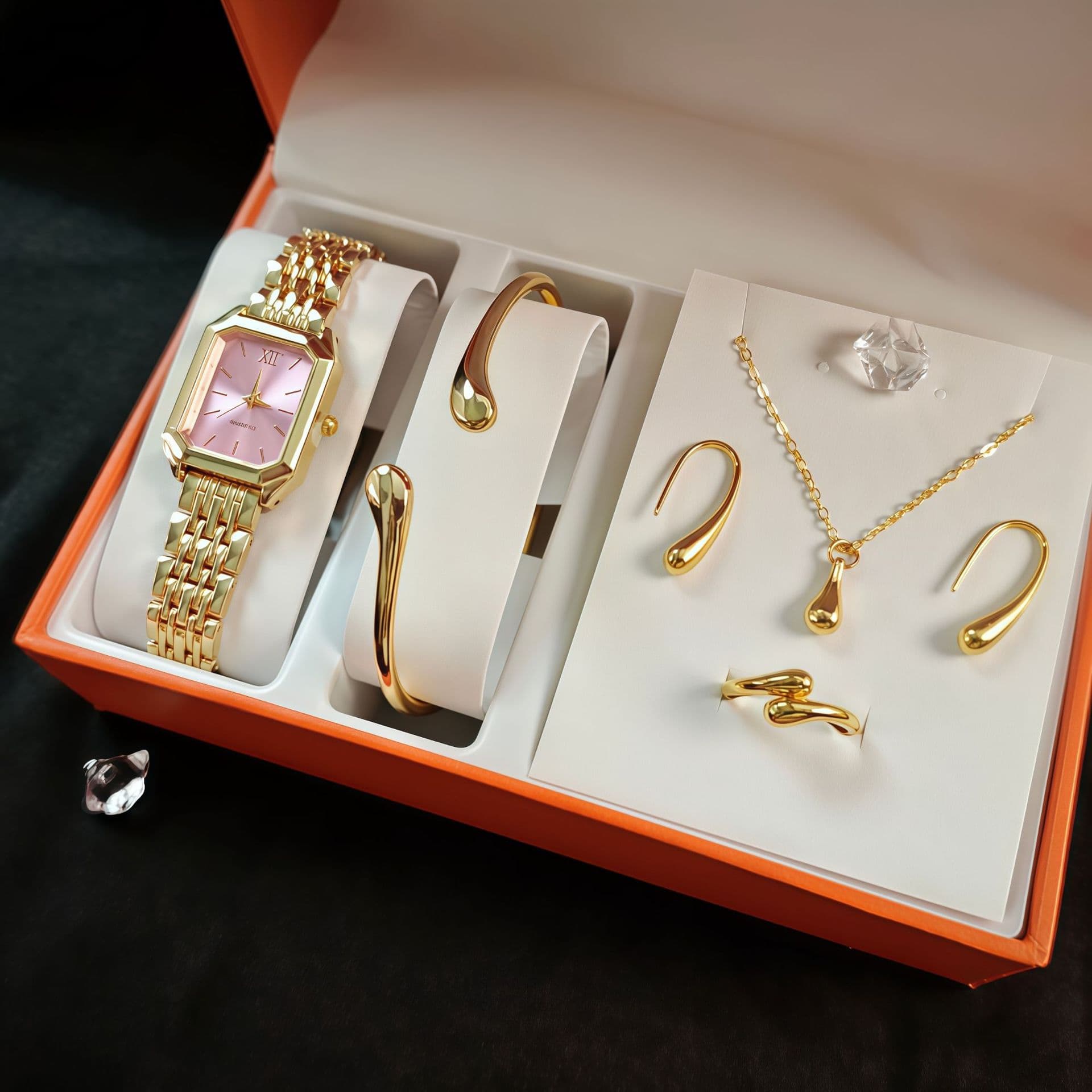 Elegant Square Women's Quartz Watch With Alloy Strap - Stylish Fashion Timepiece For Everyday Wear (Multiple Color Options)