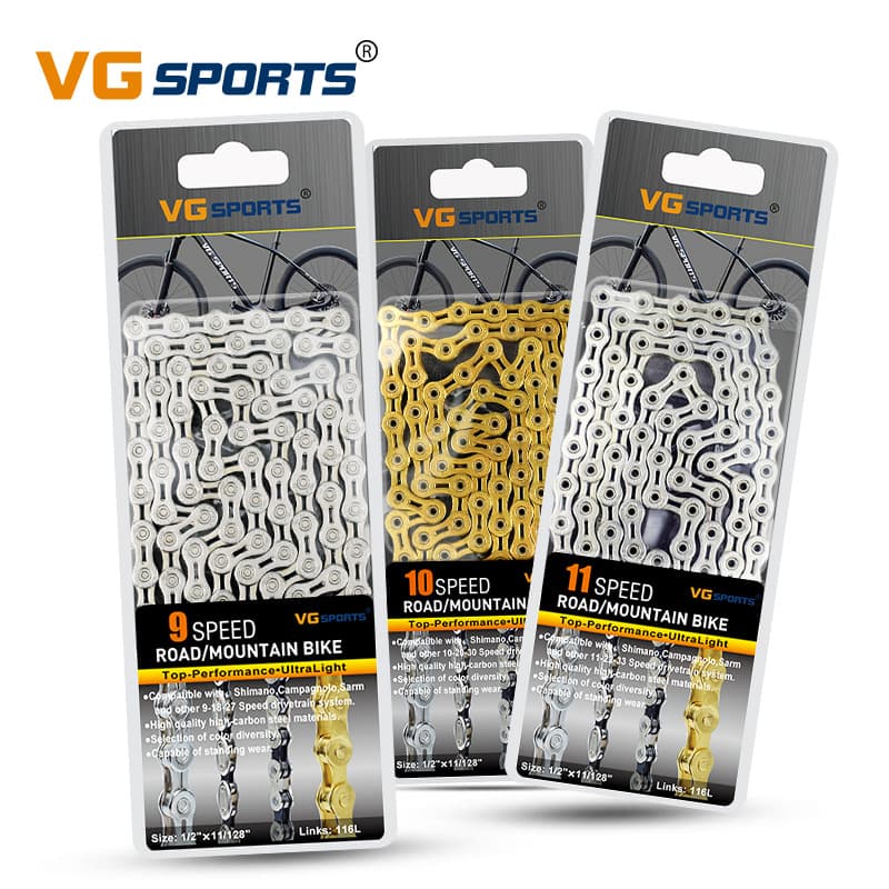 VG Sports 8 9 10 11 Speed Bicycle Mountain Road Full Half Hollow Gold Chain