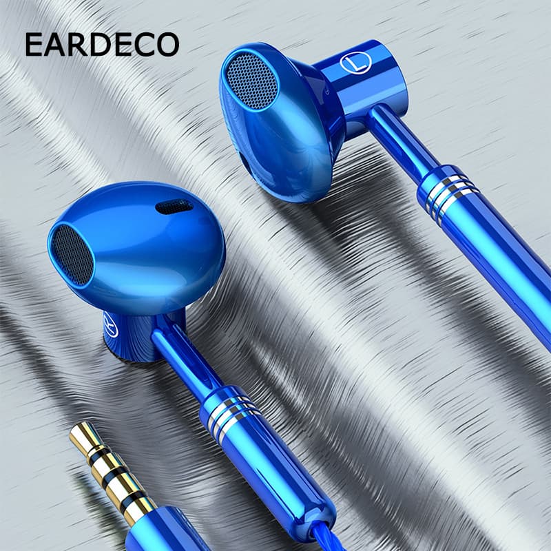 9D stereo headset with microphone, audio earphone with Graves cable, and microphone