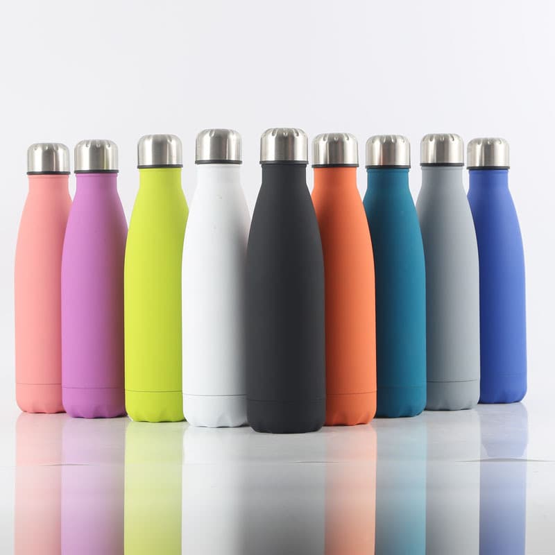 Exclusive Flask Small Mouth Water Cup Portable Vacuum Rubber Paint Coke Bottle Stainless Steel Insulation Cup