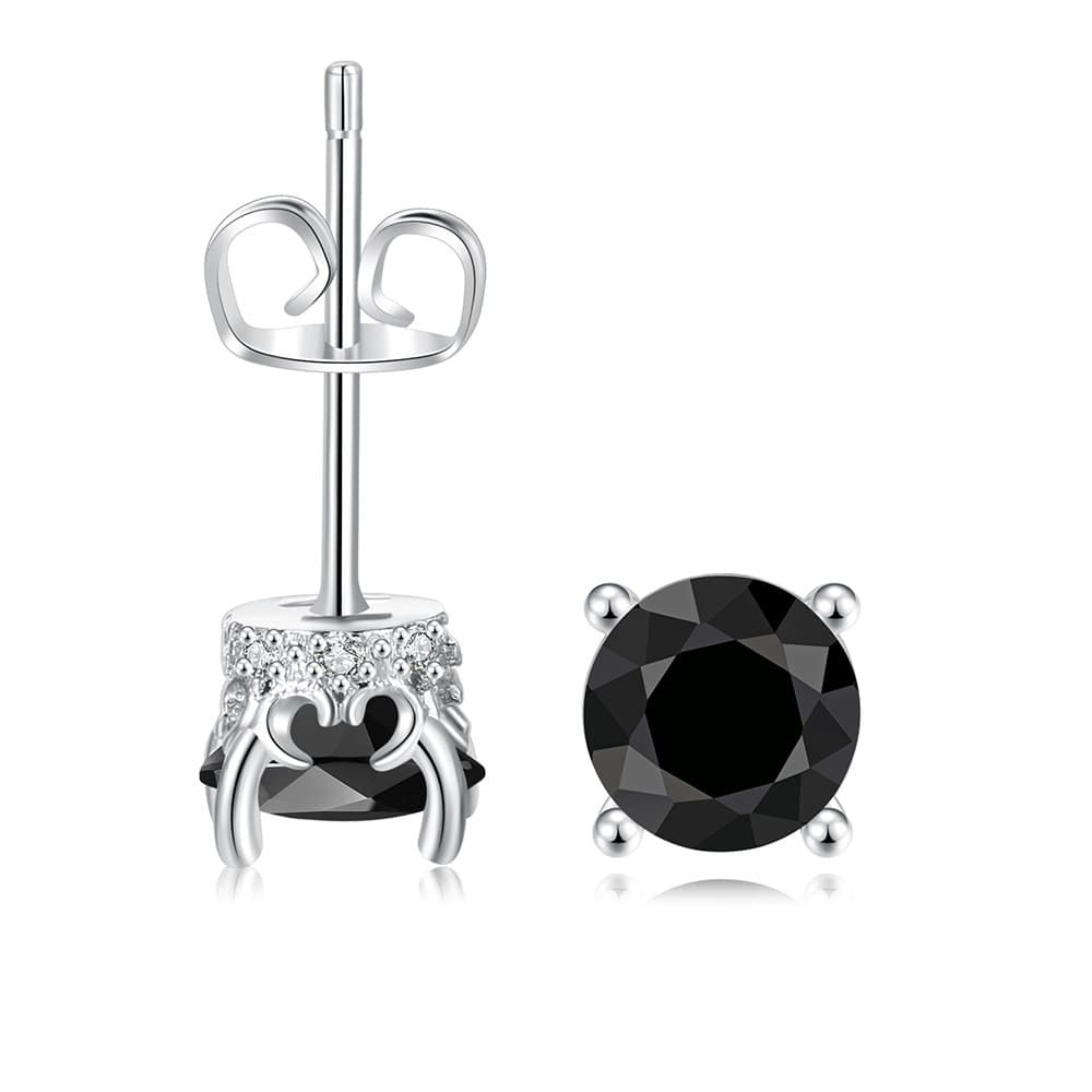 Unisex claw single zircon earrings for women, round single diamond earrings, hot selling earrings