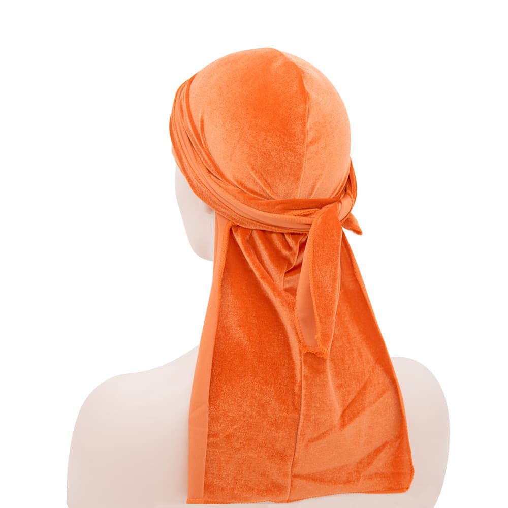 Chapeau de pirate unisexe en velours à longue queue, chapeau populaire à longue queue, durags en velours