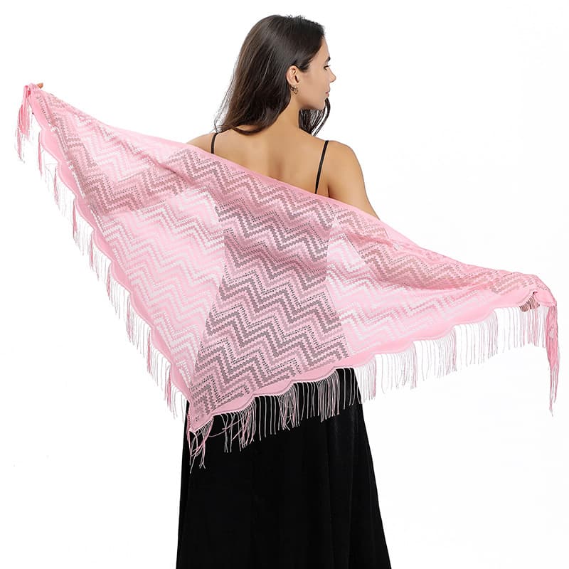 New lace wave triangle scarf bride wedding dress evening dress lace shawl dance party all-match triangle scarf female