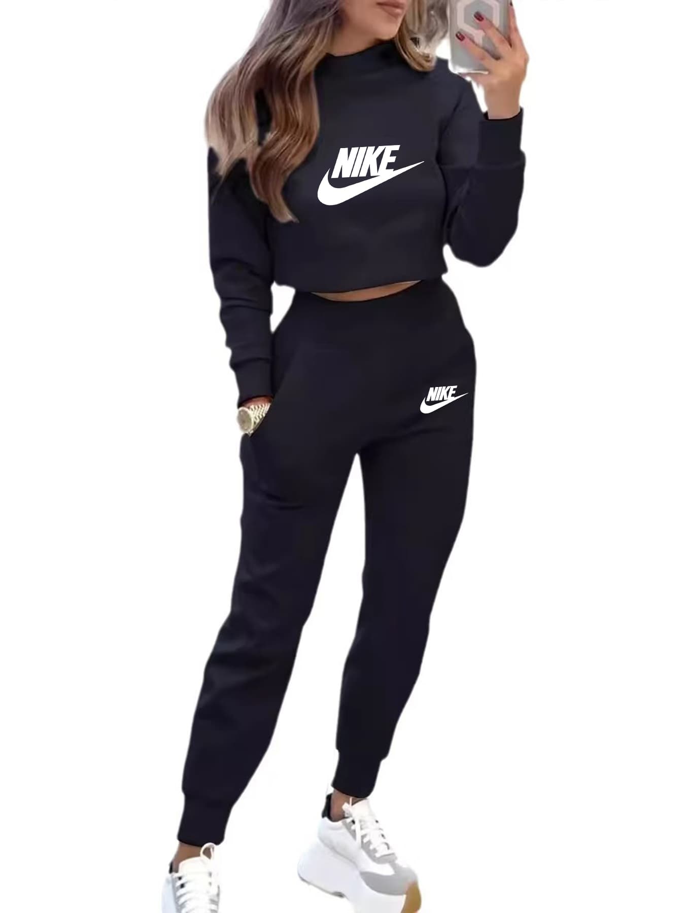 Ensemble pull-over imprimé sport tendance pour femme, best-seller printemps-automne