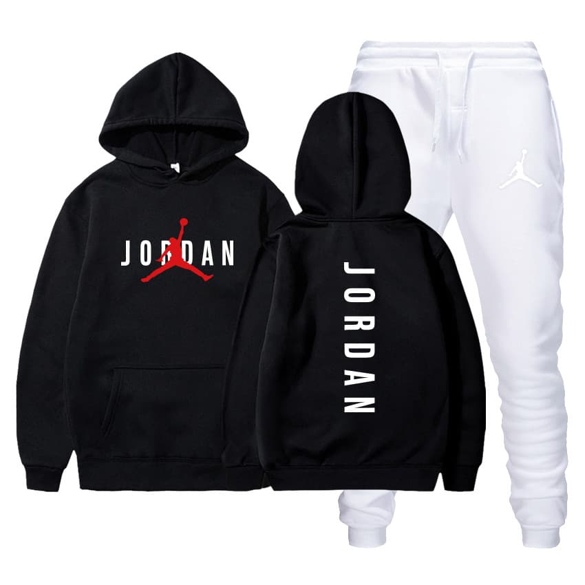Tendance chandail en peluche pour hommes populaires en automne et en hiver Pullover Hooded deux pièces