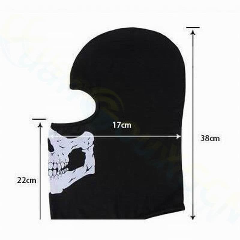 Bicycle Balaclava Full Face Mask Skull Print Motorcycle Full Face Mask Windproof Skiing Head Neck Warmer Bicycle Helmet