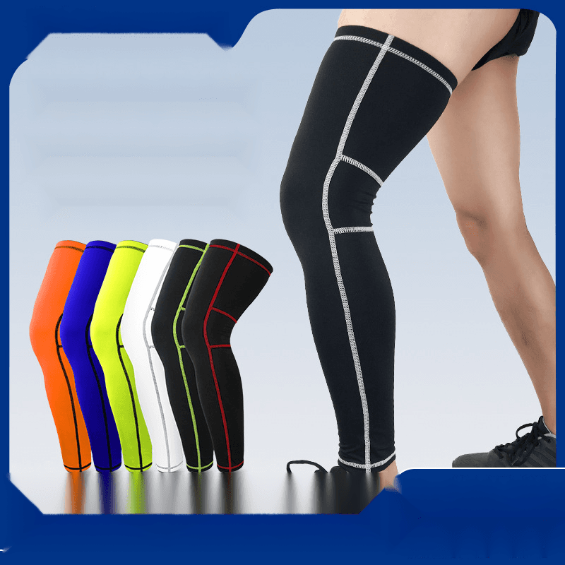 New sports knee pads, outdoor football, badminton, running, cycling, breathable compression long leg guards