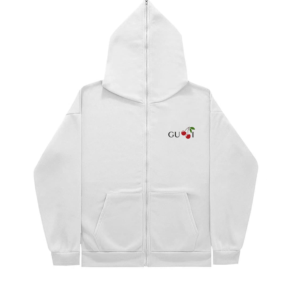 2024 Men's Cardigan Solid Printed Loose Hip Hop Jacket Zip Hoodie Sweatshirt