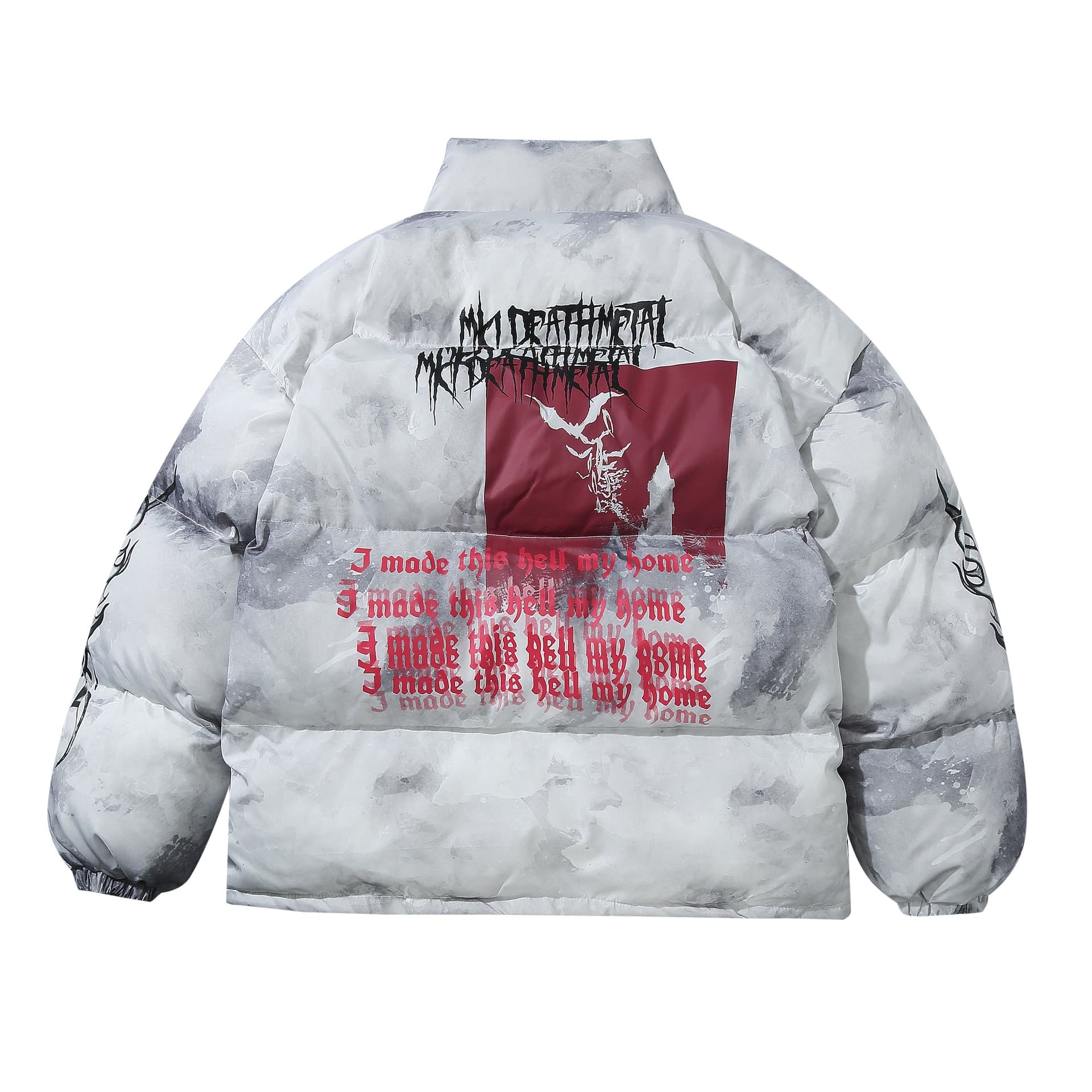 Men's Clothing trendy brand autumn and winter new men and women couple street oversiz hand stuffed cotton jacket