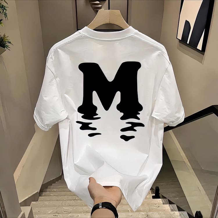 Men's Clothing Cotton Printed Men's Short Sleeved T Shirt 2025 New Summer Hot Selling Trend Casual Round Neck T Shirt
