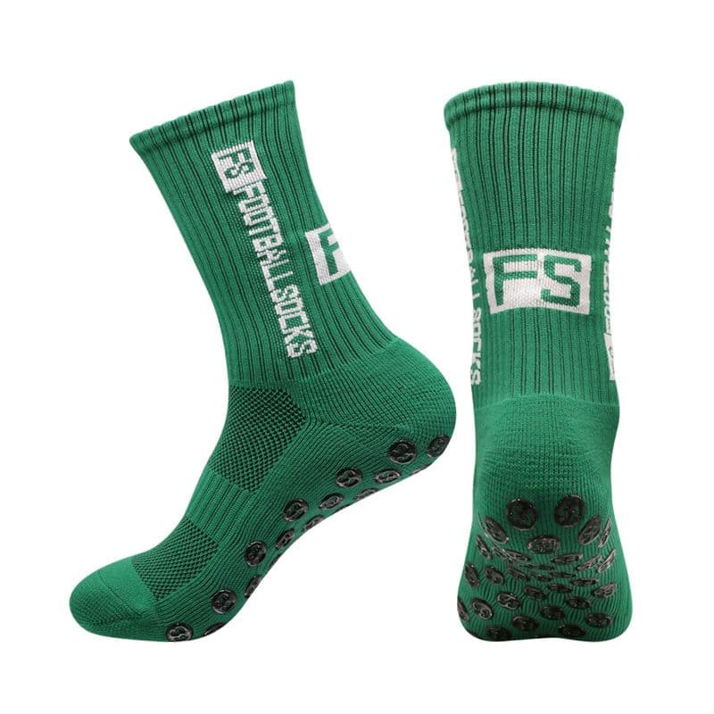 Chaussettes de football pour hommes et femmes, mi-mollet, antidérapantes, en silicone, à pois, pour le basket-ball et le yoga