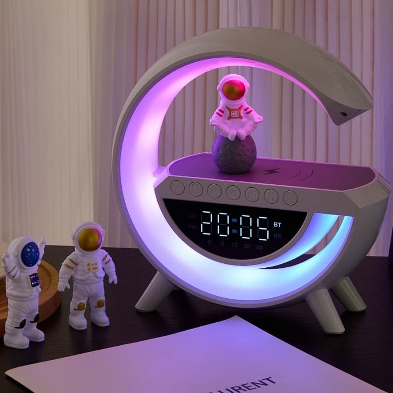 Wireless Charging Bluetooth Volume Alarm Clock Atmosphere Multifunctional Desk Lamp Night Light Birthday Gift Speaker