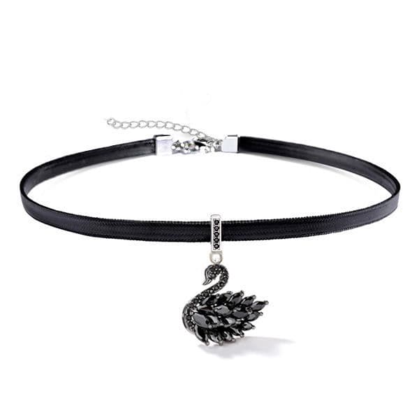 Black Swan Choker Necklace Women's Clavicle Chain Short Jewelry Korean Edition Neck Strap Net Red Simple