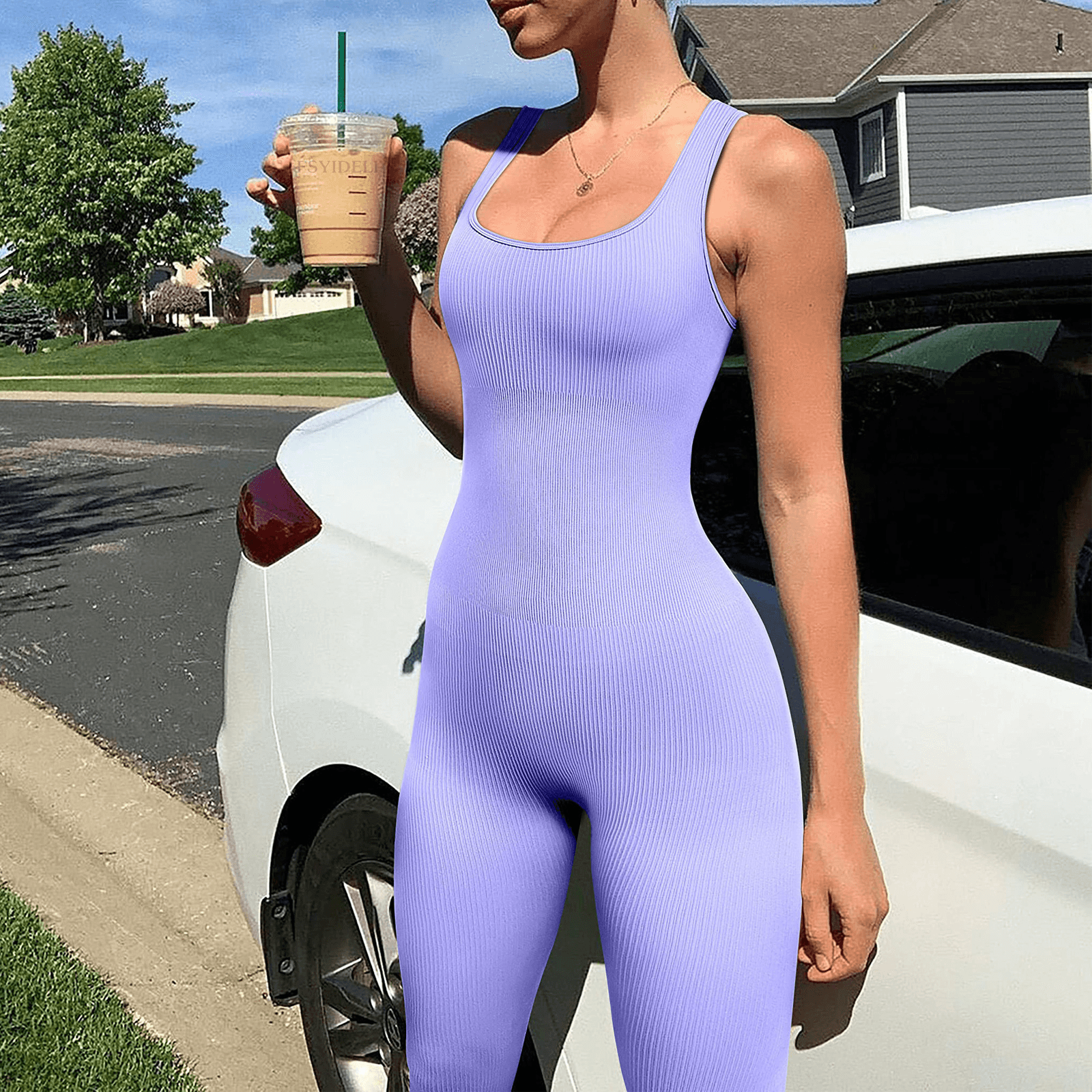 Women's Clothing New Basic Sexy Camisole Tights Jumpsuit Fitness Jumpsuit