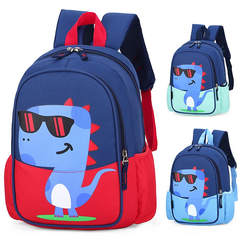 Children's School Bag Kindergarten School Bag Cartoon Dinosaur Student Going Out Backpack Female Nylon Backpack Bag